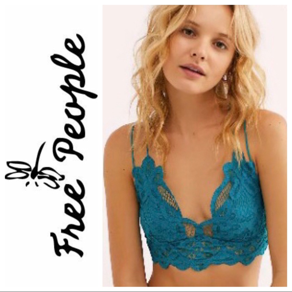 SOLD Free People Adella Lace Bralette in Turqouise